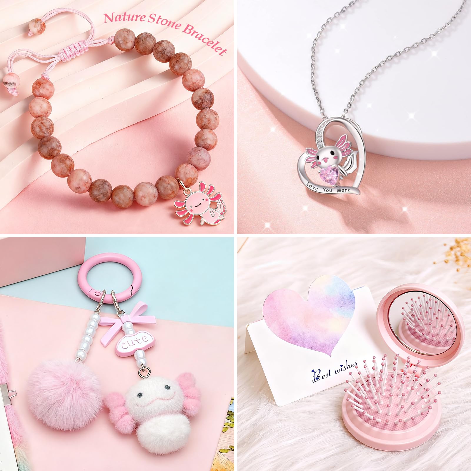 Amazon.com: YuLeFang Axolotl Gifts for Girls with Plush Toy/DIY